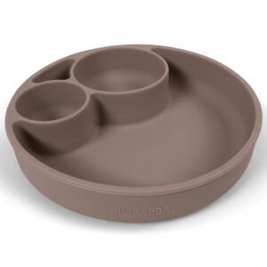 Plato Dividido de Silicona - Gris Cálido